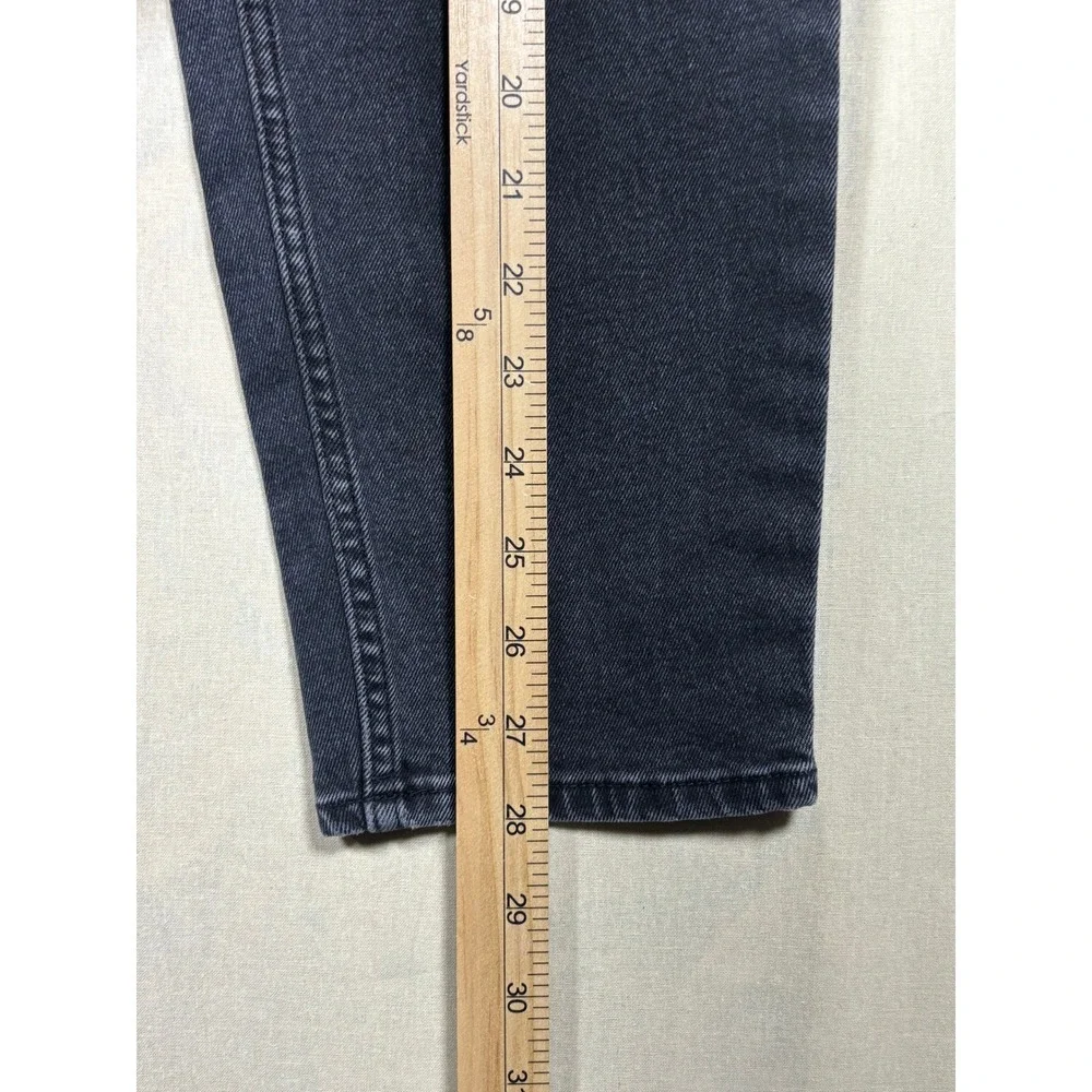 HM Womens High Waisted Skinny Jeans Faded Black Size 18 Tapered‎ Leg Denim